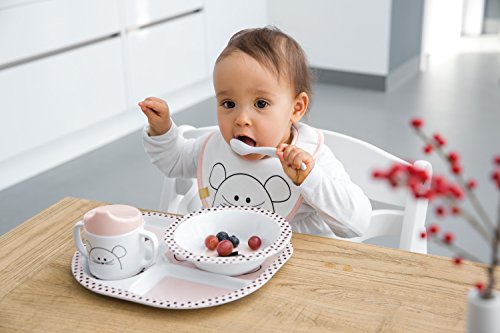 Lässig - Taza para niños, vaso con boquilla de melamina antideslizante, apta para lavavajillas, Cup More Magic Rosa.