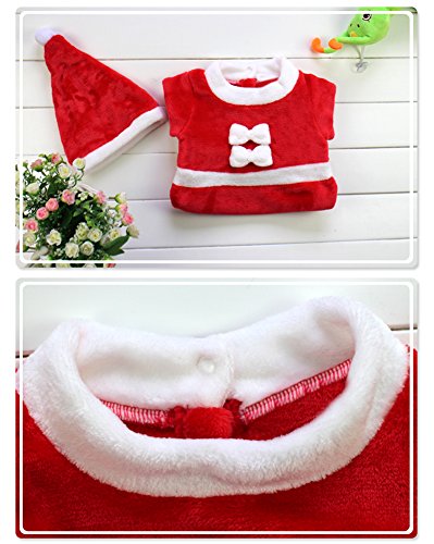 Le SSara Bebé Invierno Navidad Cosplay Vestido Traje recién Traje Sombrero 2pcs (12-18 Meses)