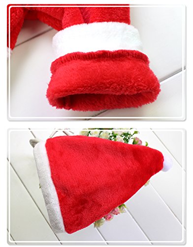 Le SSara Bebé Invierno Navidad Cosplay Vestido Traje recién Traje Sombrero 2pcs (6-12 Meses)