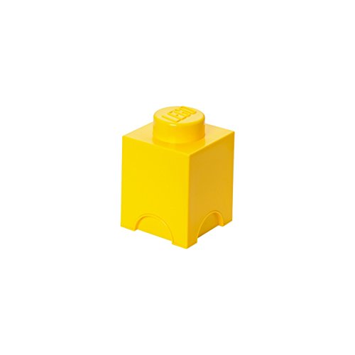 Lego 40011732 - Caja en forma de bloque de lego 1, color amarillo [importado de Alemania]