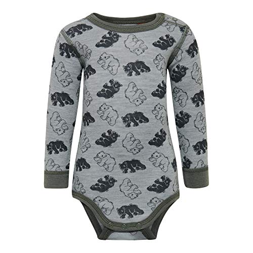 LEGO Wear Duplo Unisex Lwuzzi 700-Body Aus 100% Wolle Mono, Gris (Dark Green 883), 98 para Bebés