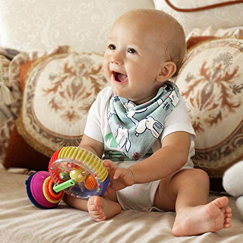 Lekebaby Baberos Bebe Bandanas para Niños y Niñas, Absorbente y Suave Baberos Bebe Bandana para Recién Nacidos, Lactantes y pequeños - 8pcs, 100% Algodón Orgánico