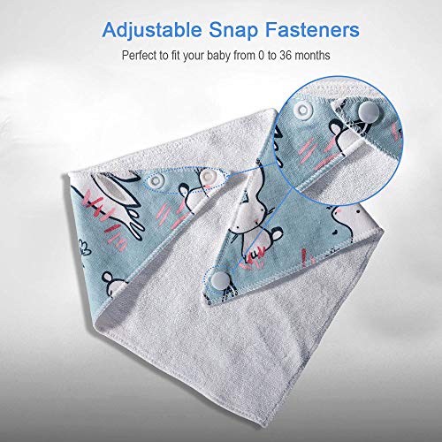 Lekebaby Baberos Bebe Bandanas para Niños y Niñas, Absorbente y Suave Baberos Bebe Bandana para Recién Nacidos, Lactantes y pequeños - 8pcs, 100% Algodón Orgánico