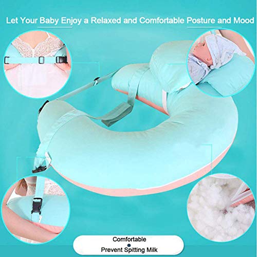 LG&S Almohada bebé lactante, recién Nacido La Lactancia Materna Almohada, Multifuncional Forma de U Ajustable Feeding cojín de Apoyo para bebés 0-12 Meses,F