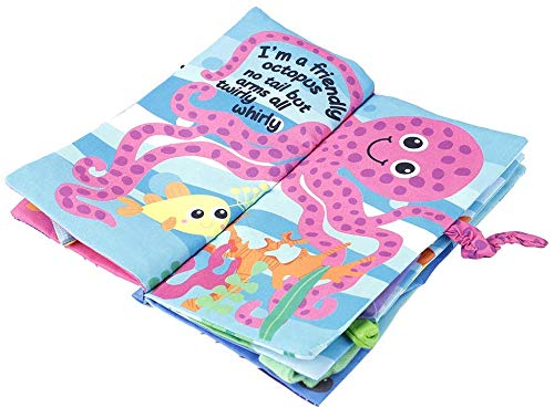 Libro de tela para bebés juguetes educativos con colas de animales para niños mayores de 3 meses(Sea World)