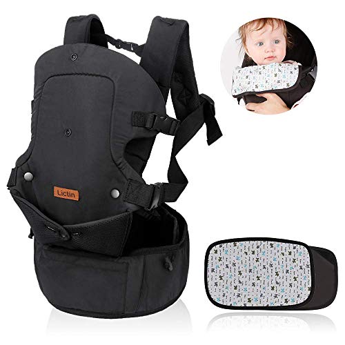 Lictin Mochila portabebé Multifunción Ergonomicas para Bebé Recién Nacido Marsupios portabebé 4 Postura manos libres Adjustable Transpirable 15KG MAX