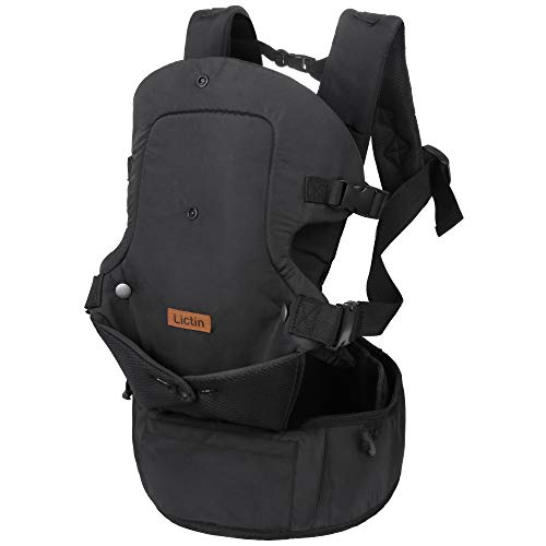 Lictin Mochila portabebé Multifunción Ergonomicas para Bebé Recién Nacido Marsupios portabebé 4 Postura manos libres Adjustable Transpirable 15KG MAX