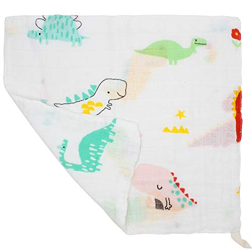 LifeTree Suave Toallas de lavabo, Algodon Toalla Infantil Muselinas Bebe, 27 X 27cm Accesorio de Bebé Pañuelo Para Niños Pack de 6