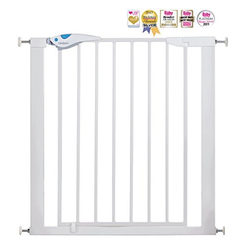 Lindam Easy Fit Plus Deluxe - Barrera de Seguridad, Blanco, 76-82 cm