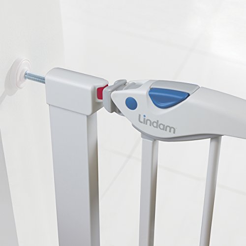 Lindam Easy Fit Plus Deluxe - Barrera de Seguridad, Blanco, 76-82 cm