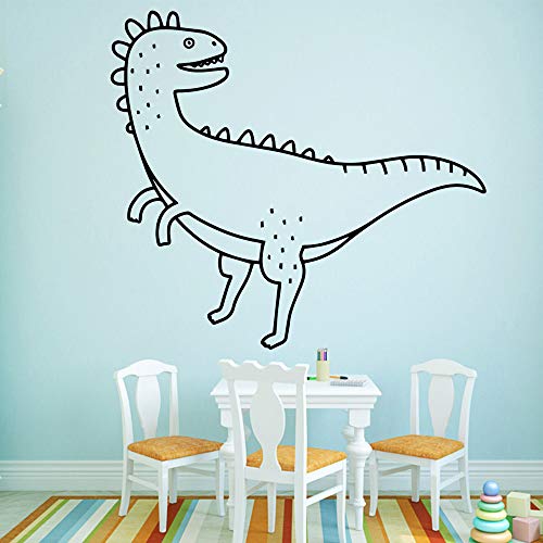 Lindo Dinosaurio Pegatinas de Pared Arte Autoadhesivo Papel Pintado Para Niños Habitación Decoración de la Decoración del Hogar Accesorios Pegatinas de Pared Verde XL 58 cm X 64 cm