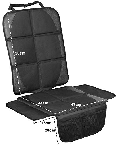 LIONSTRONG - Protector seguro para asiento infantil - Protege tu coche - Fundas para sillas de coche - ISOFIX (negro)