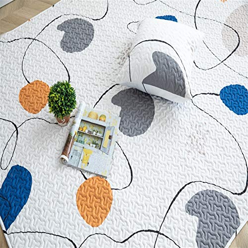 Liveinu Alfombras de Algodón Plegable Moquetas Tatami Japonés Antideslizante Lavable para Decoración del Salón Dormitorio Habitación 70x70cm Geometrico 2