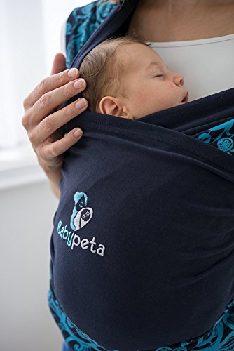 Lleva Tu Niño de Manera Segura & Inteligente – Fular de Babypeta – Fular Elástico Más Suave de Algodón/Spandex– Regalo para bebés – Bandolera Portabebé– El Recién Nacido Crece