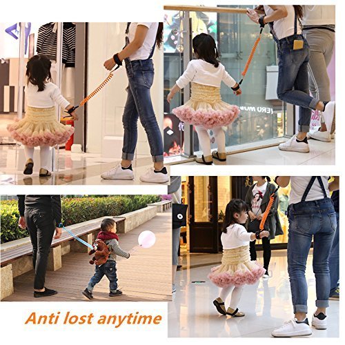 Locisne 2 Pack Baby Anti-perdido Cinturón, Baby Kids Safty Anti Perdido Paseo Cinturón de la muñeca Link Bungee Leash seguridad Toddler Arnés, Ayudante de viaje