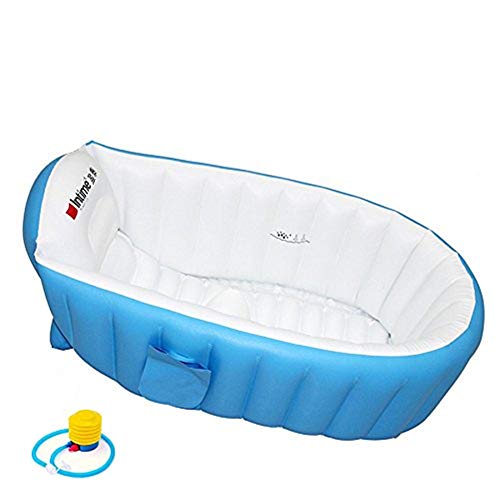 Locisne Piscina Infantil Verano de Bañera Hinchable Anti-Resbaladiza Piscina Ducha Plegable Cuenca de Silla del Asiento (Para 0-3 Años)