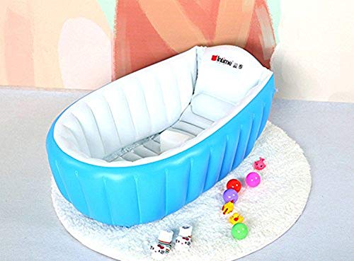 Locisne Piscina Infantil Verano de Bañera Hinchable Anti-Resbaladiza Piscina Ducha Plegable Cuenca de Silla del Asiento (Para 0-3 Años)