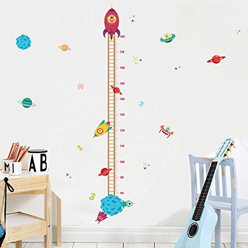 Lorcoo Gráfico de crecimiento, 60 * 140cm Adhesivo decorativo para pared medidor de altura para niños, Vivero Habitación de los Niños Removible Etiquetas de la Pared Murales