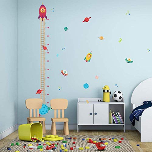 Lorcoo Gráfico de crecimiento, 60 * 140cm Adhesivo decorativo para pared medidor de altura para niños, Vivero Habitación de los Niños Removible Etiquetas de la Pared Murales