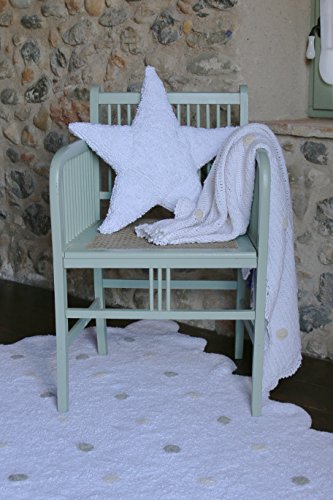 Lorena Canals Alfombra Infantil Lavable, Modelo Galleta, 120 x 160 cm, Blanca