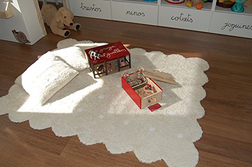 Lorena Canals - Alfombra lavable,   Beige (Biscuit Beige), 120x160 cm