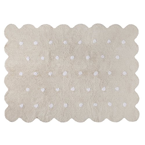 Lorena Canals - Alfombra lavable,   Beige (Biscuit Beige), 120x160 cm