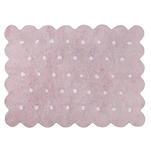 Lorena Canals C-77771 - Alfombra infantil Lavable Modello Galleta, 120x160 cm, rosa