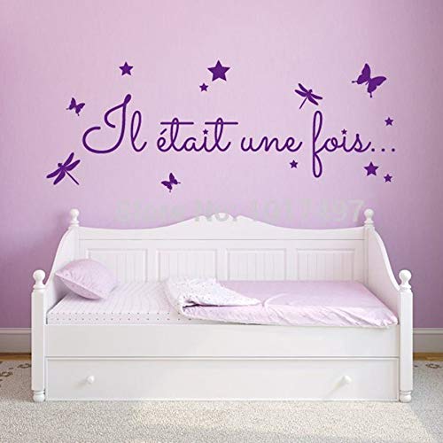 LSMYM Lindo bebé niña habitación decoración vinilo pegatinas de pared niños niña habitación decoración blanco 110X42 cm