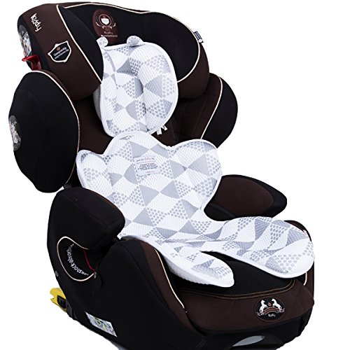 Luchild Colchoneta Silla Paseo Universal Verano Colchoneta para Cochecito y Carro Bebe Transpirable (Gris)