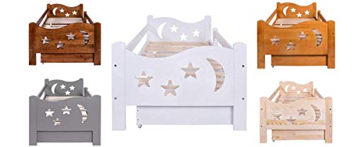 LULU MÖBELChrisi - Cama infantil completa con colchón (160 x 80 cm, somier y cajón, para niños a partir de 2 años), color blanco