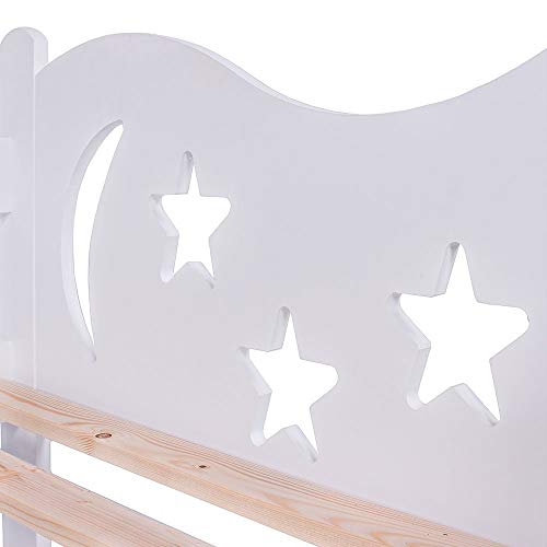 LULU MÖBELChrisi - Cama infantil completa con colchón (160 x 80 cm, somier y cajón, para niños a partir de 2 años), color blanco