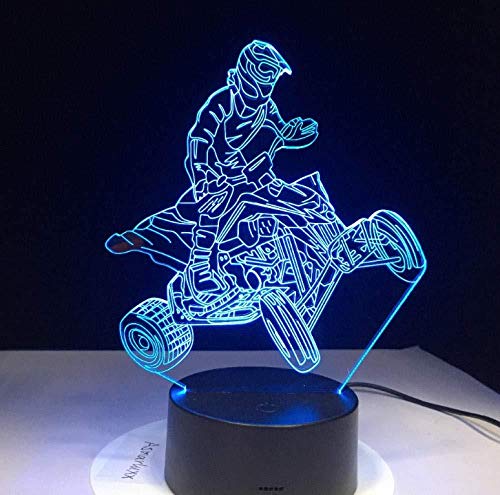 Luz de noche para niñosMontana Quad bike3D Light 44 coloresDecor LED Visual para niños Regalos de cumpleaños