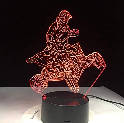 Luz de noche para niñosMontana Quad bike3D Light 44 coloresDecor LED Visual para niños Regalos de cumpleaños