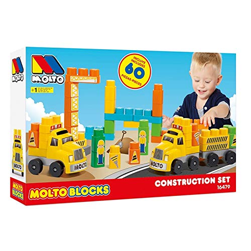 M MOLTO Camión de construcción de Bloques 60 pcs