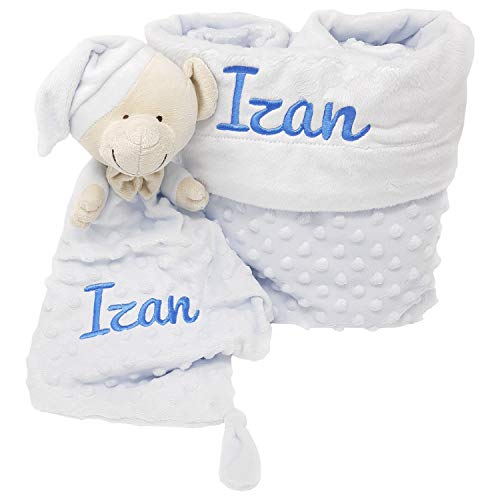 Mababyshop Canastilla bebe Bubble doudou, manta personalizada y doudou, cesta de bebe personalizada