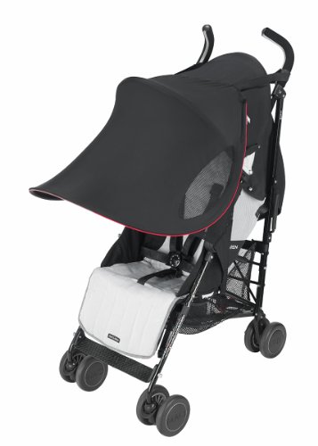 Maclaren ADN63022 - Parasol Extra grande, UPF 50+, para Sillas de paseo plegables tipo paraguas, Negro