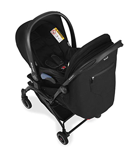 Maclaren atom Car Seat Adaptor para Maxi Cosi and Cybex- El adaptador hace clic fácilmente en la base de la silla de paseo atom y el mecanismo de bloqueo del asiento del automóvil