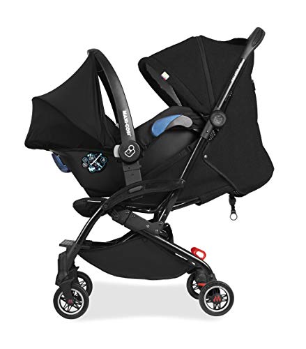 Maclaren atom Car Seat Adaptor para Maxi Cosi and Cybex- El adaptador hace clic fácilmente en la base de la silla de paseo atom y el mecanismo de bloqueo del asiento del automóvil