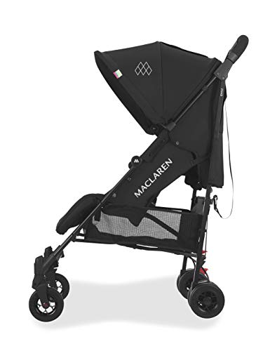 Maclaren Quest arc Silla de paseo - ligero, manillar unido, para recién nacidos hasta los 25kg, Asiento multiposición, suspensión en las 4 ruedas, Negro