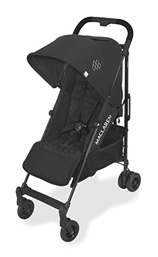 Maclaren Quest arc Silla de paseo - ligero, manillar unido, para recién nacidos hasta los 25kg, Asiento multiposición, suspensión en las 4 ruedas, Negro