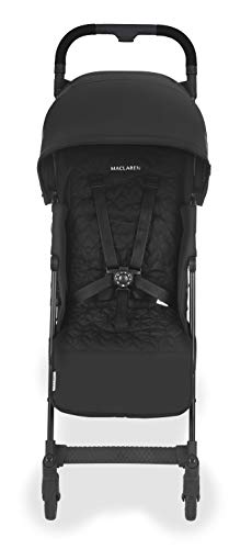 Maclaren Quest arc Silla de paseo - ligero, manillar unido, para recién nacidos hasta los 25kg, Asiento multiposición, suspensión en las 4 ruedas, Negro