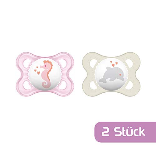 Mam Babyartikel 66542422 - Lot de 2 chupetes, sin BPA, 0-6 meses, colores aleatorios