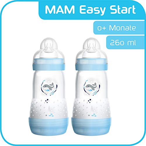 MAM Babyartikel 99921511 - Kit biberon (2 unidades), color azul, 260 ml