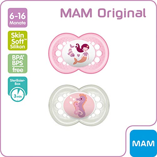 Mam Babyartikel - Chupete de silicona natural, 6 - 16 meses,  [modelo surtido], 1 unidad