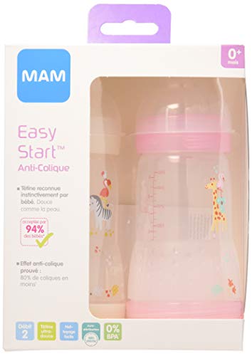 MAM - Biberones anticólico para bebé (de 0 a 6 meses, 2 x 260 ml) (5442895)