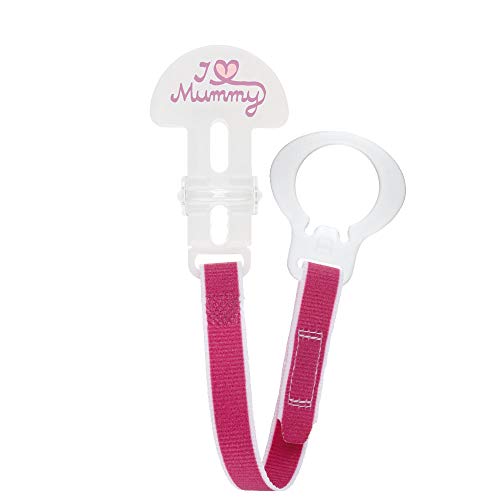 MAM - Conjunto de 2 soportes Soother"Amo a la mamá/papá", Pink (rosa)