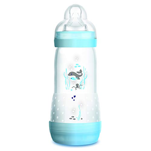 MAM - Set de 2 biberones anticólicos, con tetina de flujo nro. 3, para niño, 320 ml