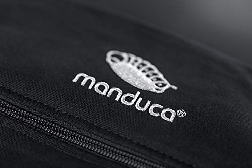 manduca First Baby Carrier > PureCotton < Mochila Portabebe Ergonomica, Algodón Orgánico, Extensión de Espalda Patentada, para Recién Nacidos y Bebés de 3,5 a 20 kg (PureCotton, NightBlack (negro))