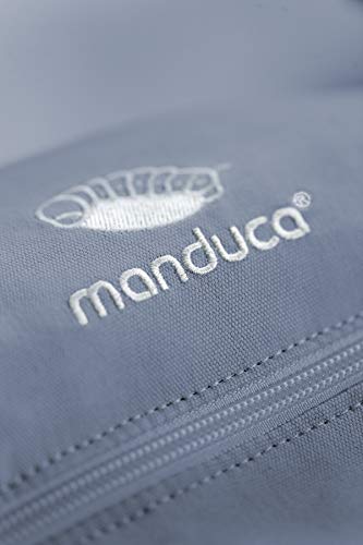 manduca First Baby Carrier > PureCotton < Mochila Portabebe Ergonomica, Algodón Orgánico, Extensión de Espalda Patentada, para Recién Nacidos y Bebés de 3,5 a 20 kg (PureCotton, Skyblue (azul claro))