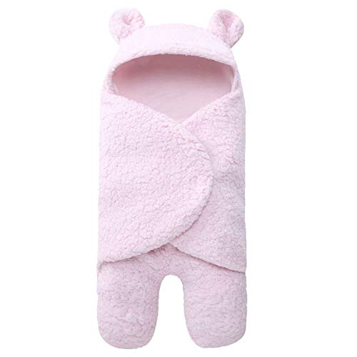 Manta Arrullo de Invierno para Bebé, Saco de Dormir Manta Envolvente para Bebé Recién Nacido Swaddle Wrap Manta para Cochecitos, Cunas, Sillas de Paseo de Bebé, 62cmx32cm